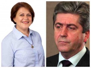 Татяна Дончева бие дузпата на Първанов
 