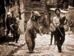Цигани водеха танцуващи мечки със синджири по къщите